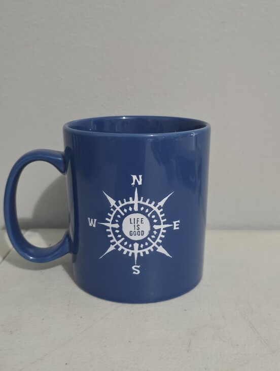 Life Is Good Other - Life is Good Coffee Mug Ceramic Nautical Blue Navy’s Compass Boating Sailing